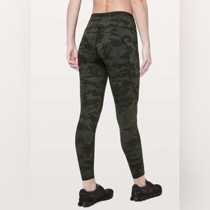 lululemon athletica Green Camo Leggings